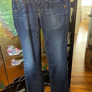 True Religion Dark Blue Women's Straight Leg Jeans
